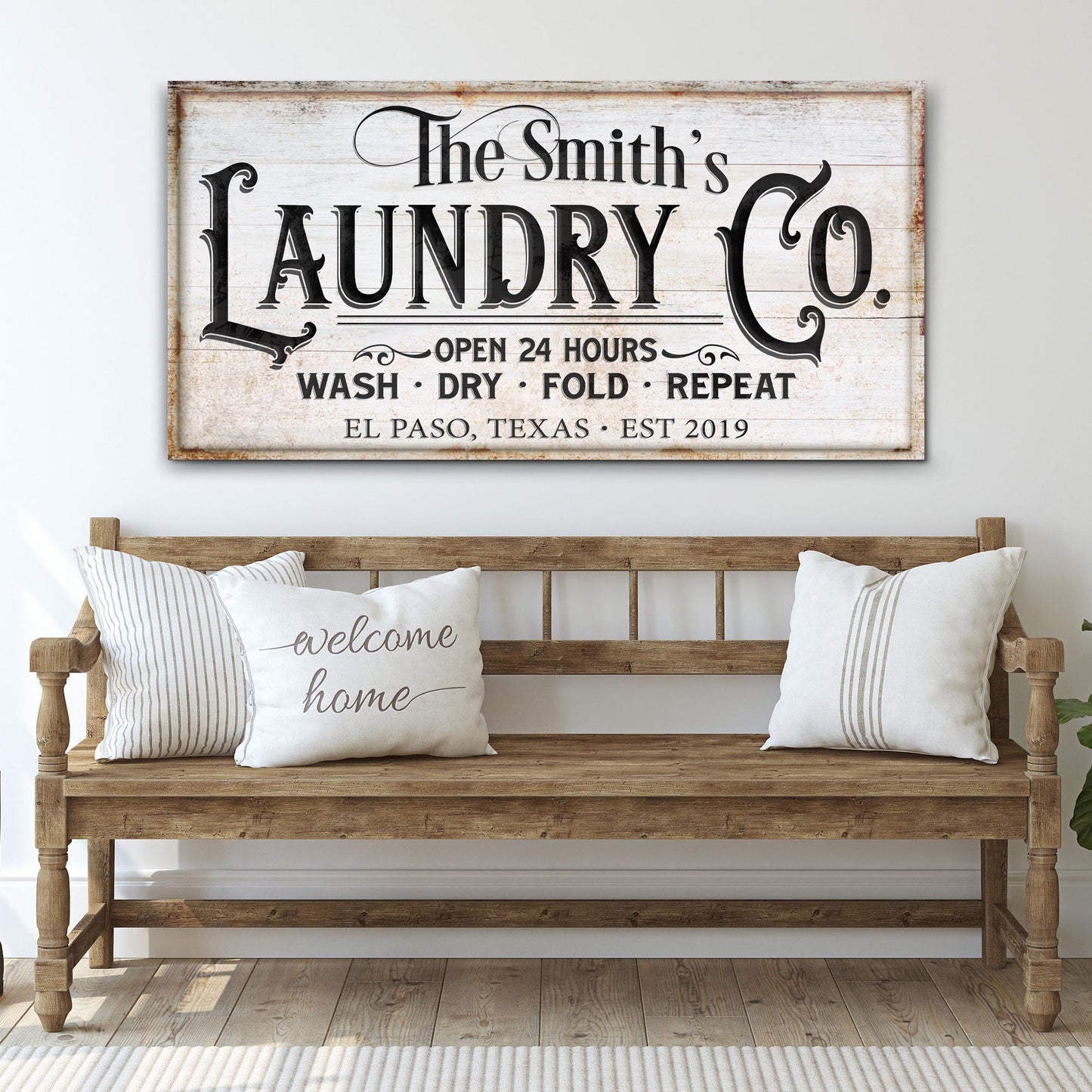 The Laundry Room Sign IX