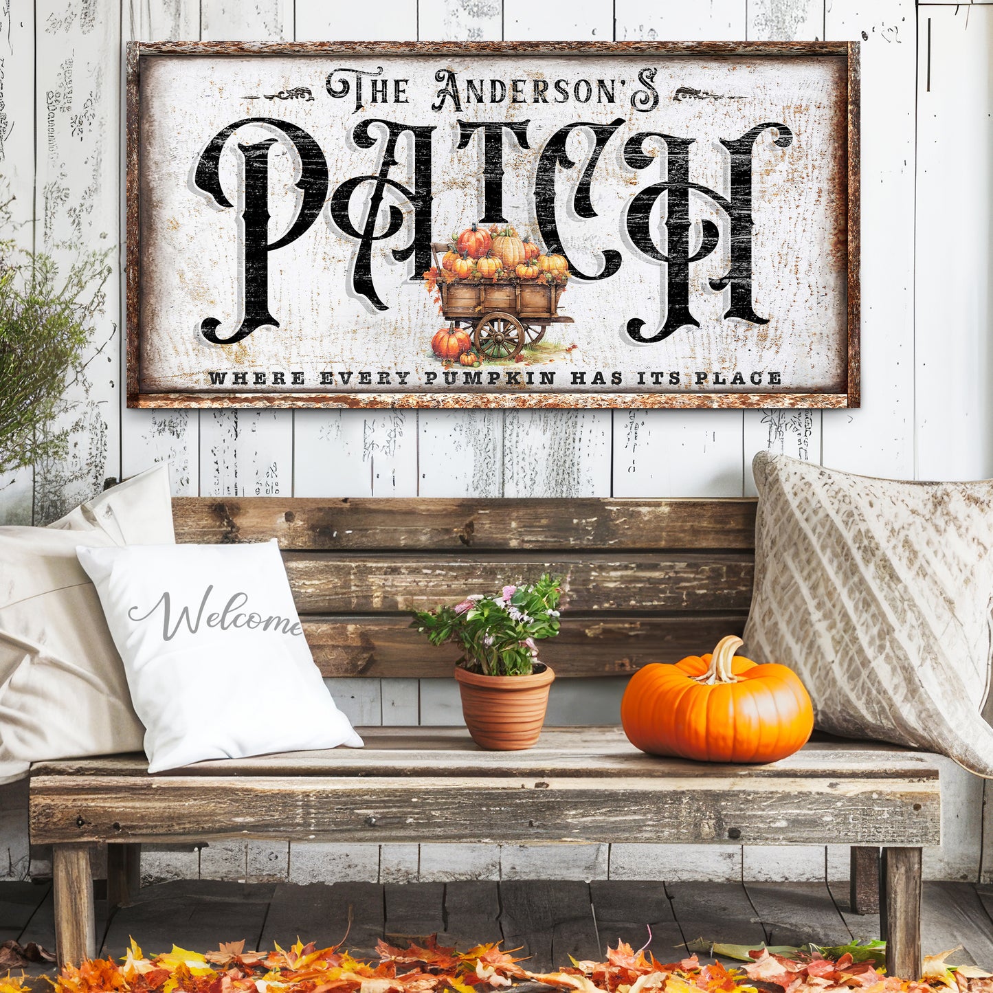 Personalized Pumpkin Patch Sign VIII