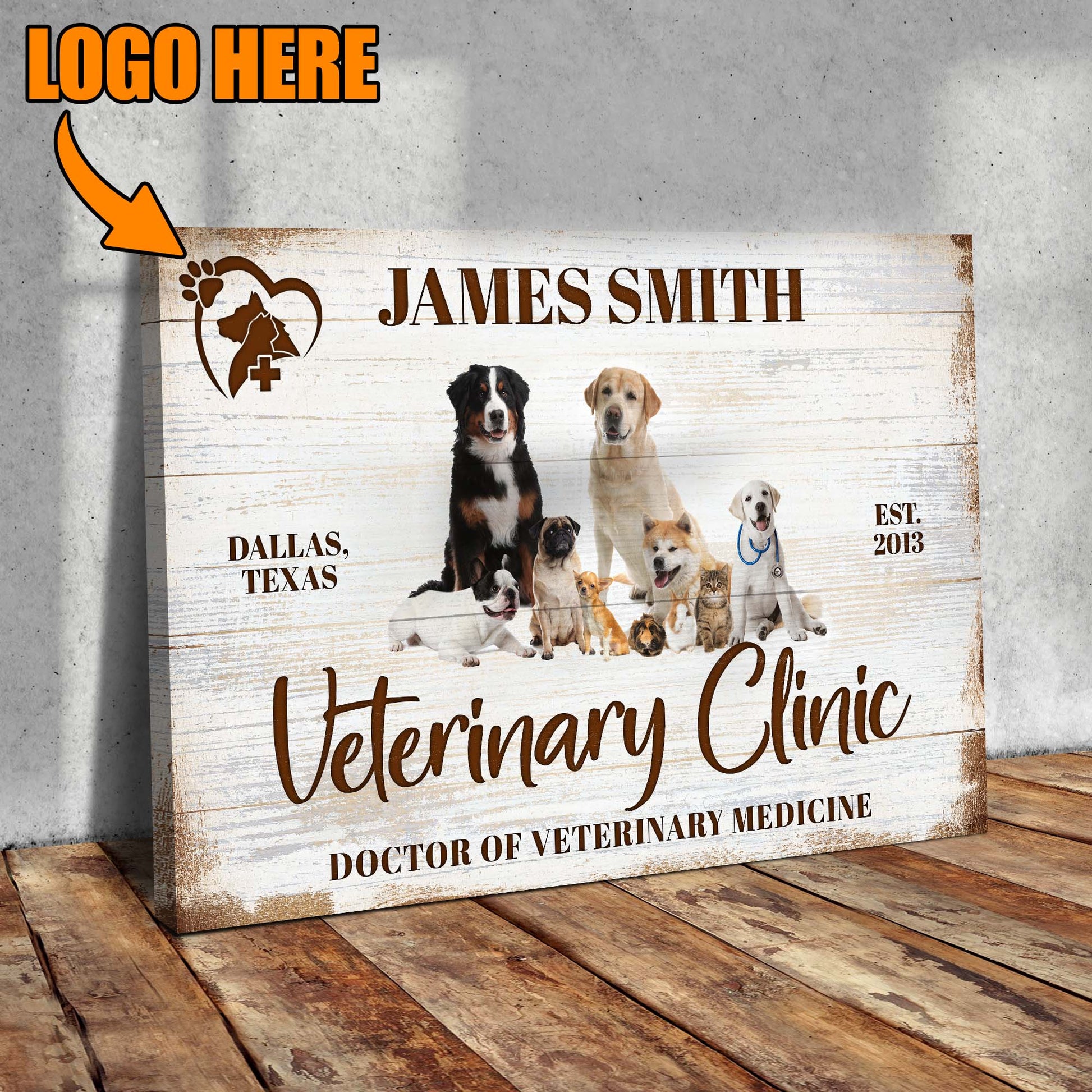 Veterinary Sign V Style 2 - Image by Tailored Canvases