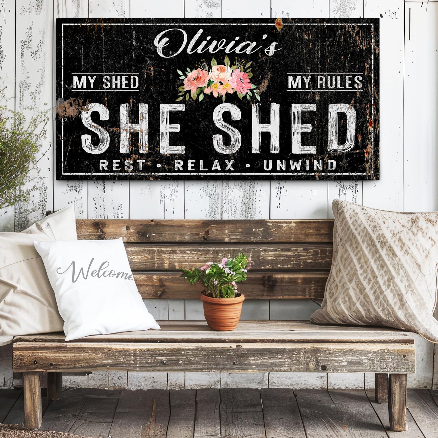 Personalized She Shed Sign IX