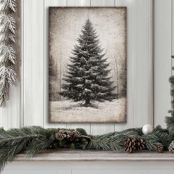 Vintage Christmas Tree Wall Art III