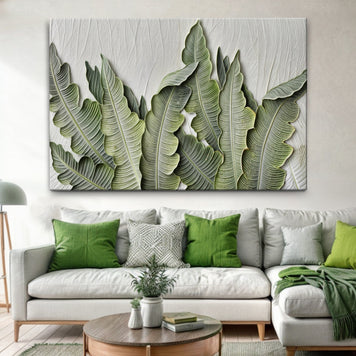 Modern Serene Leaves Wall Art