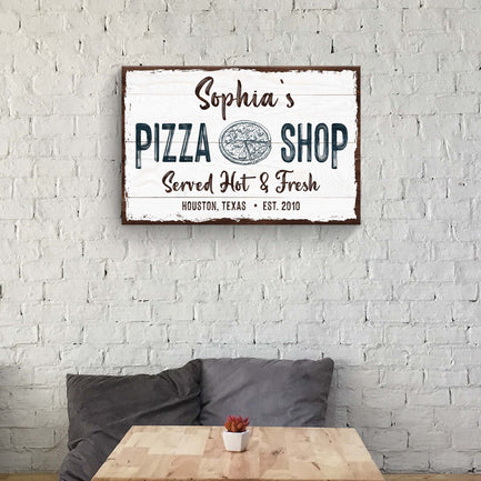 Pizza Sign IV - Imaged by Tailored Canvases