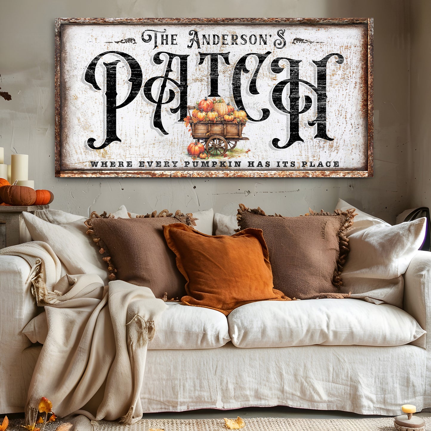 Personalized Pumpkin Patch Sign VIII