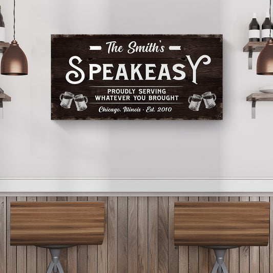 Speakeasy Sign IV Style 2 - Imaged by Tailored Canvases