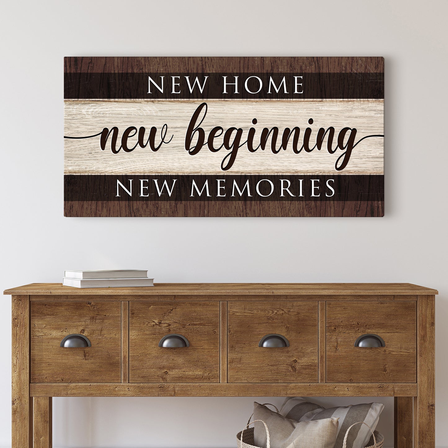 New Home New Beginning New Memories Sign III