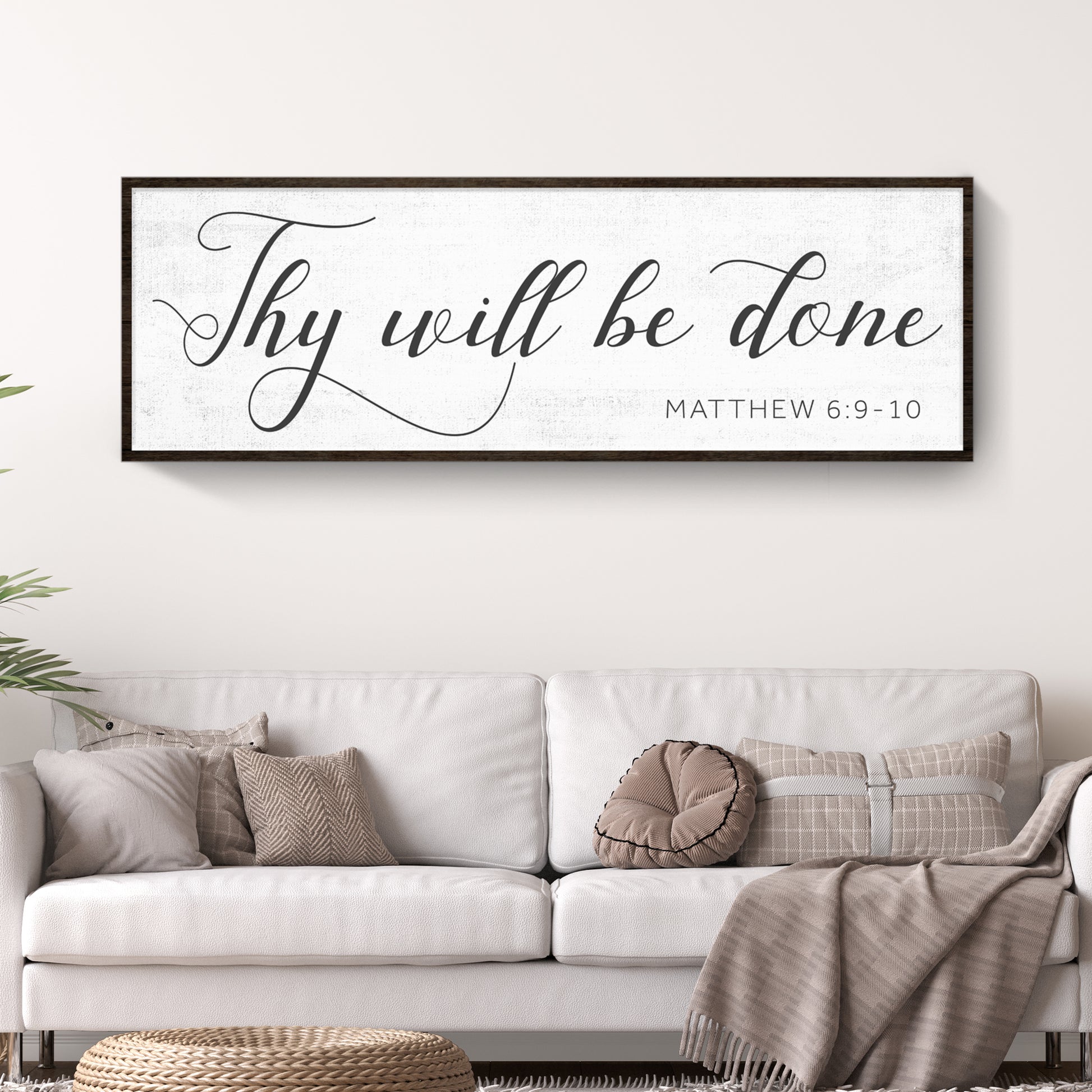 Thy Will Be Done Faith Sign IV - Image by Tailored Canvases