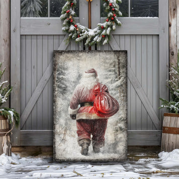 Vintage Christmas Santa Claus Wall Art III