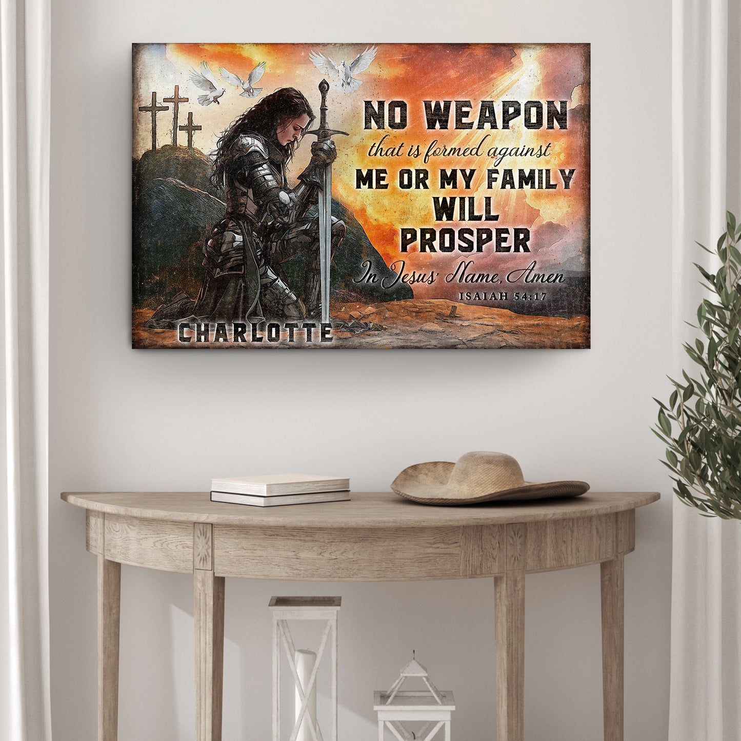 No Weapon That Is Formed Against You Will Prosper Isaiah 54:17 Faith Sign