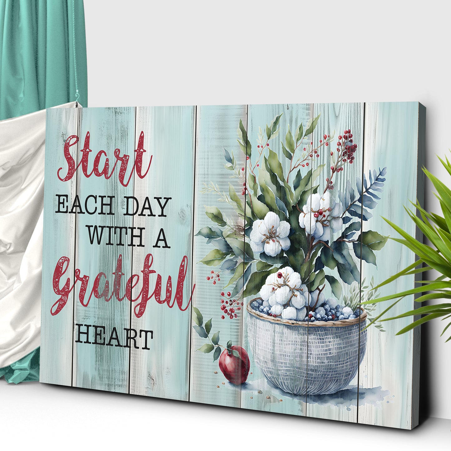 Start Each Day With A Grateful Heart Faith Sign II