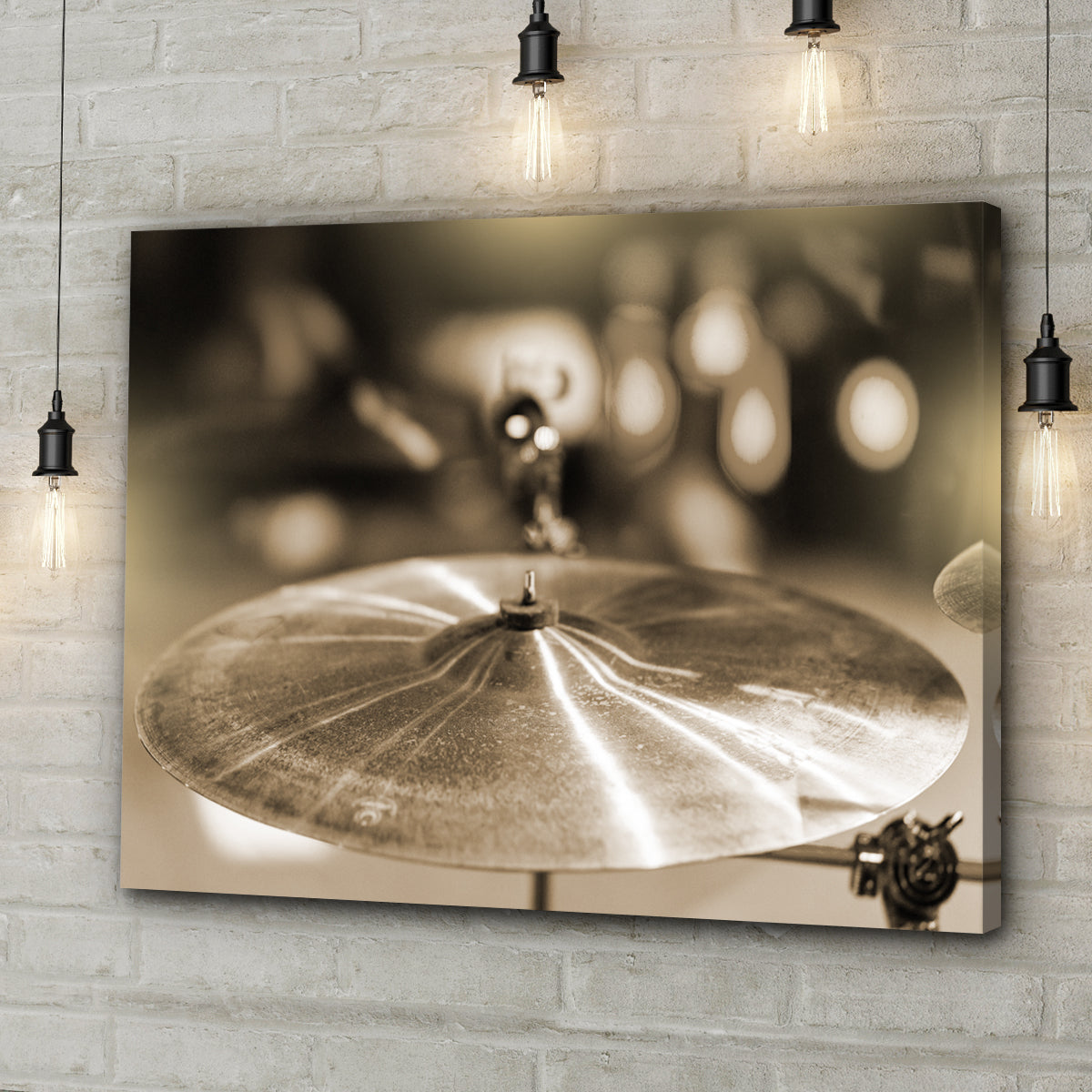 Cymbal Sepia Canvas Wall Art - Image by Tailored Canvases