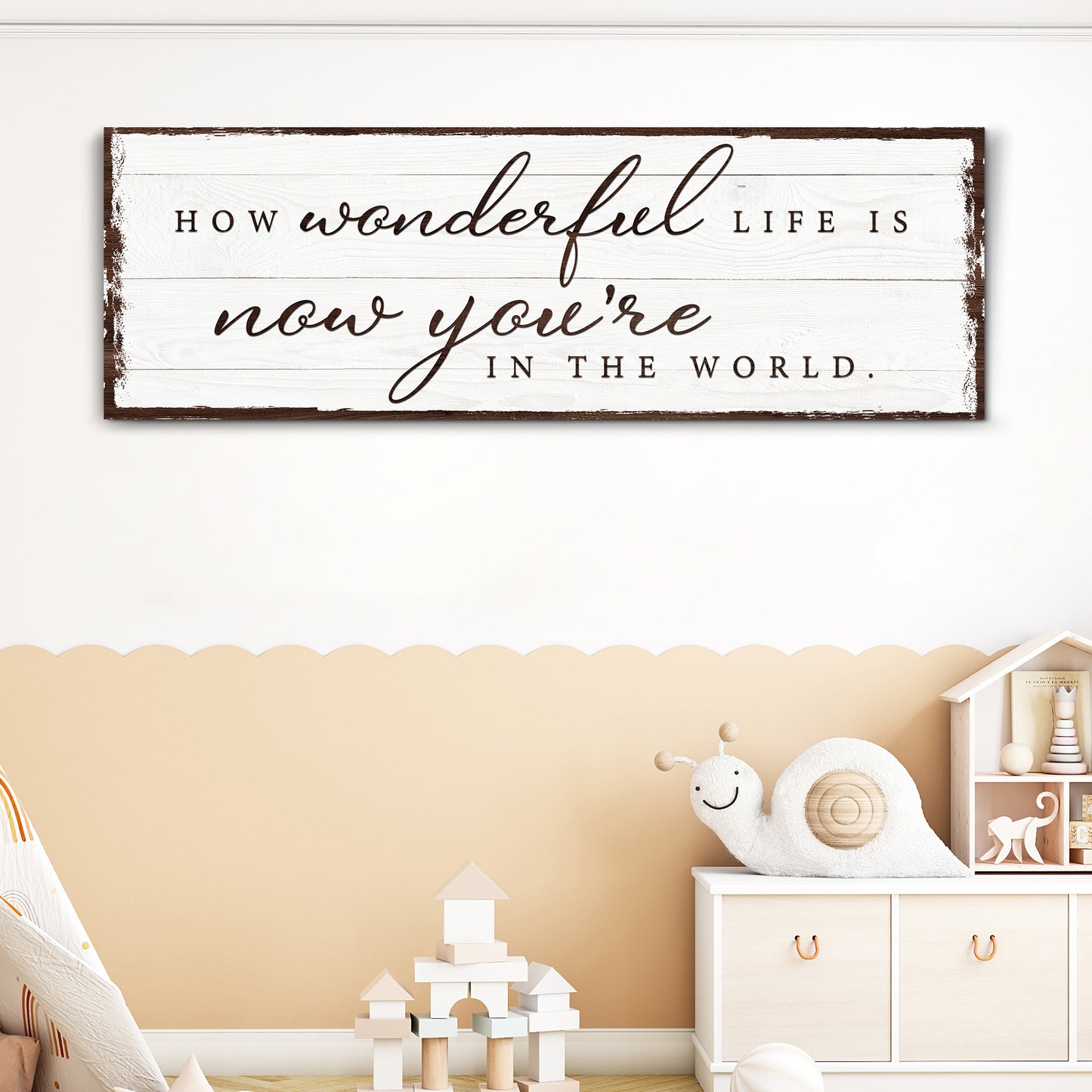 How Wonderful Life Is Now You're In The World Sign IV