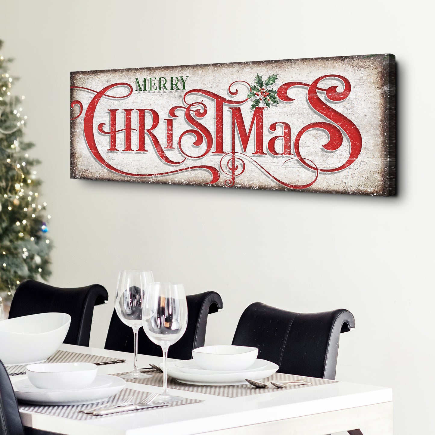 Vintage Merry Christmas Sign III | Image by Tailored Canvases