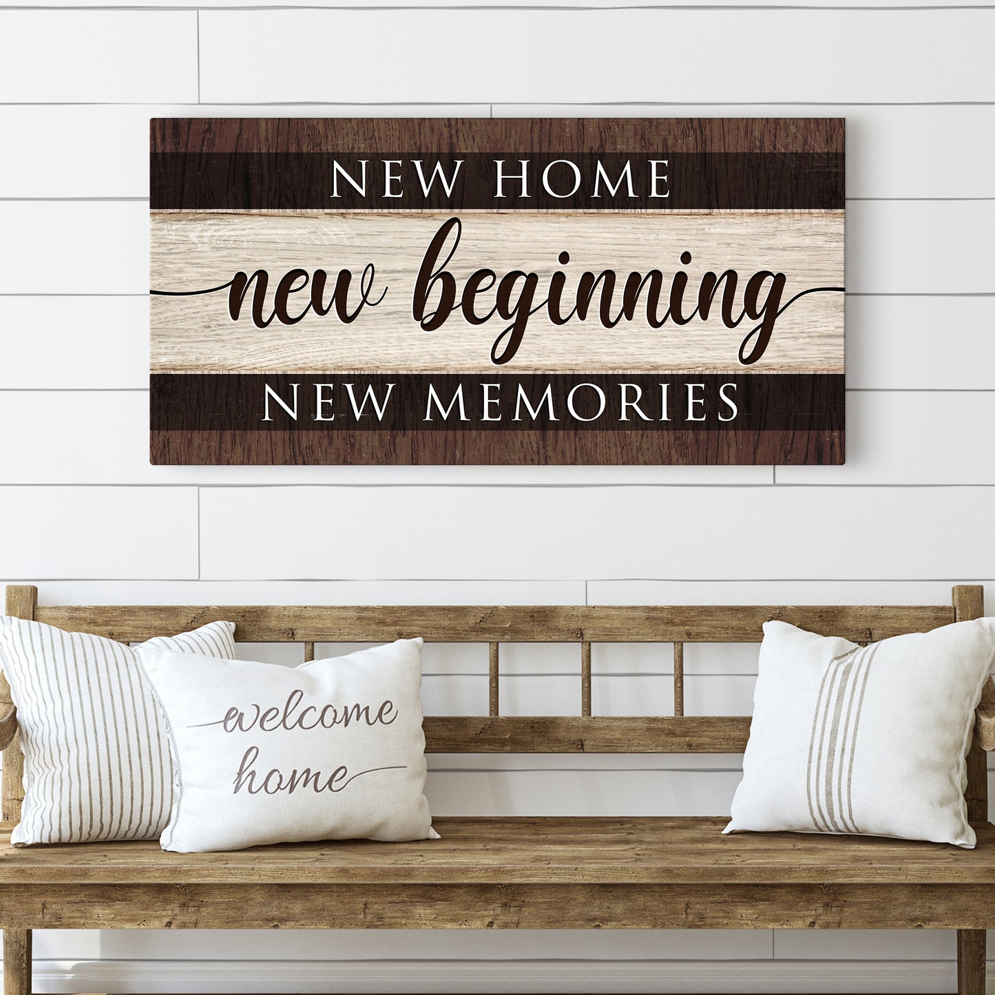 New Home New Beginning New Memories Sign III