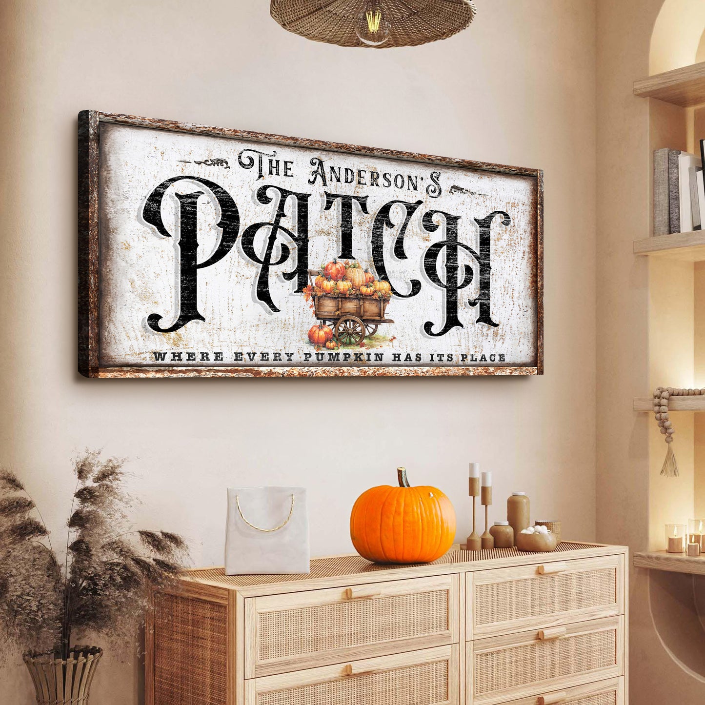 Personalized Pumpkin Patch Sign VIII