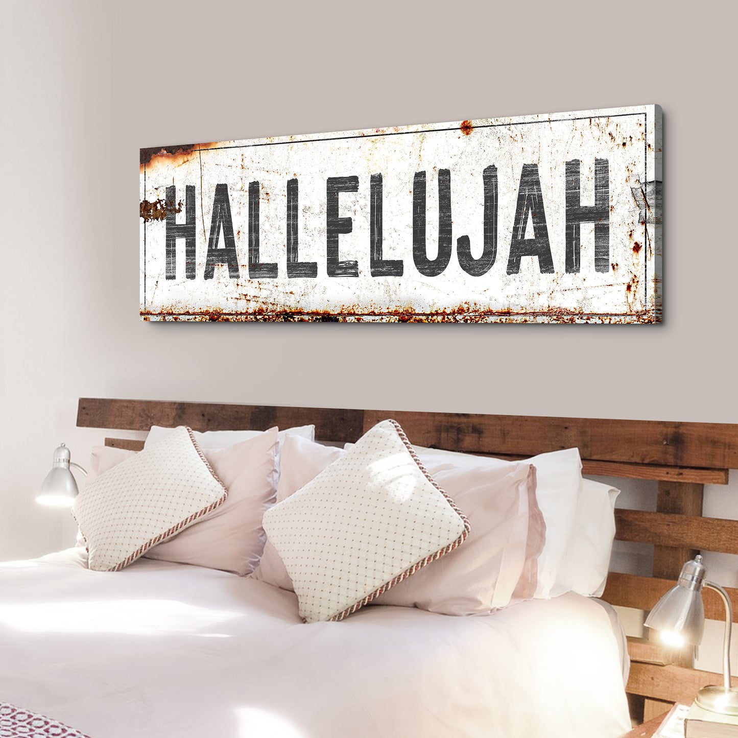 Rustic Hallelujah Faith Sign III