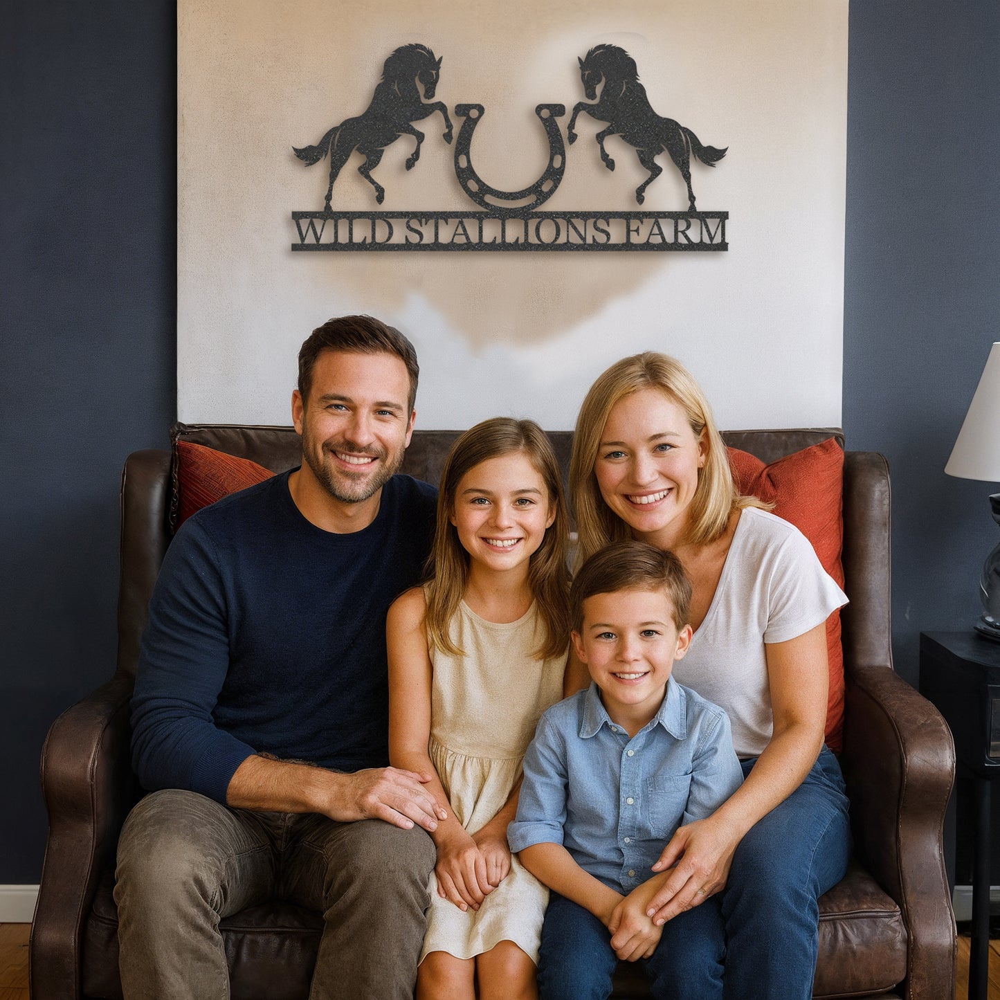 Custom Horse Ranch Steel Wall Decor