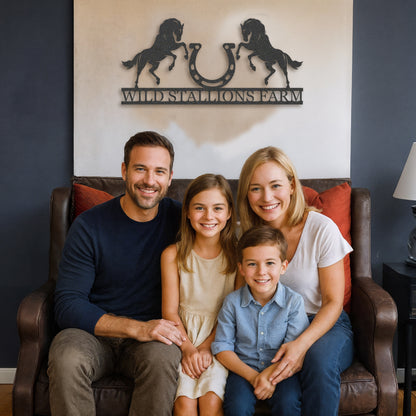 Custom Horse Ranch Steel Wall Decor