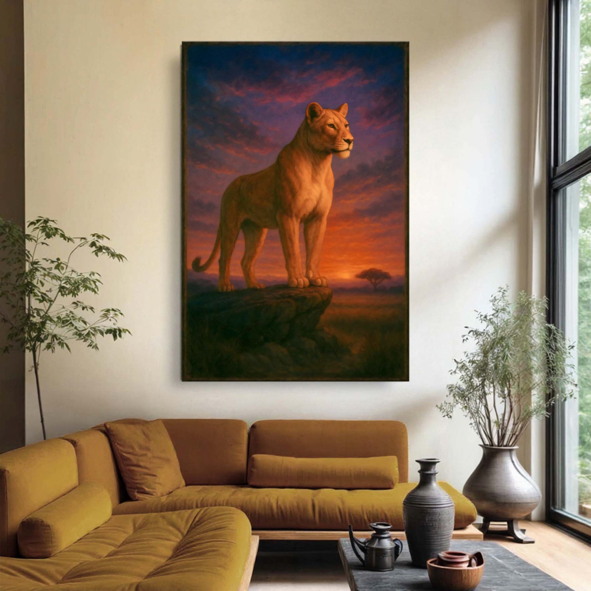 Lioness Grace in the Gloaming Wall Art