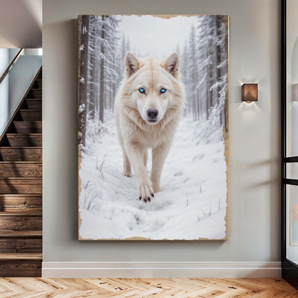 Winter’s Silent Hunter Wolf Wall Art
