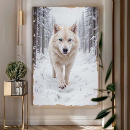 Winter’s Silent Hunter Wolf Wall Art