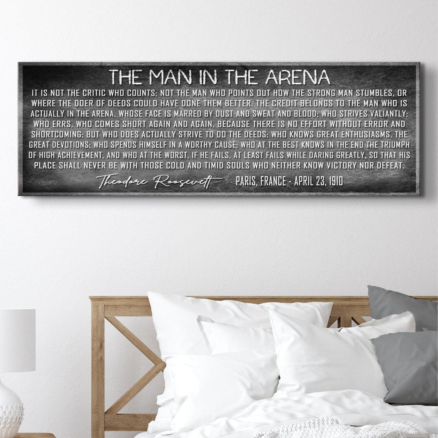 The Man In The Arena Sign VII (Free Shipping)