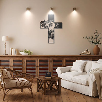Jesus Black Metal Cross Sign