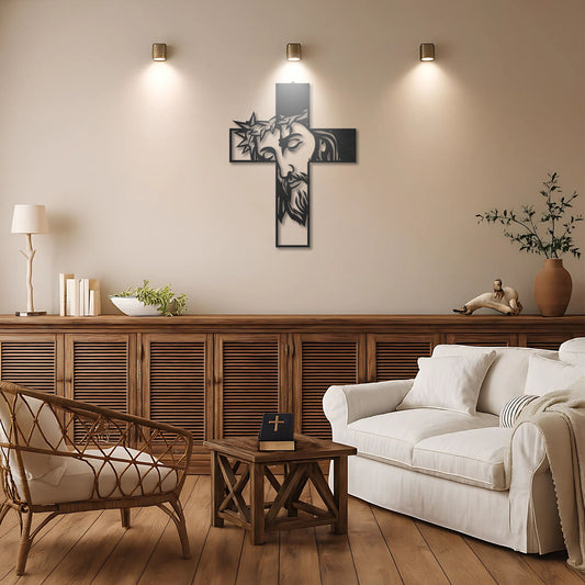 Jesus Black Metal Cross Sign