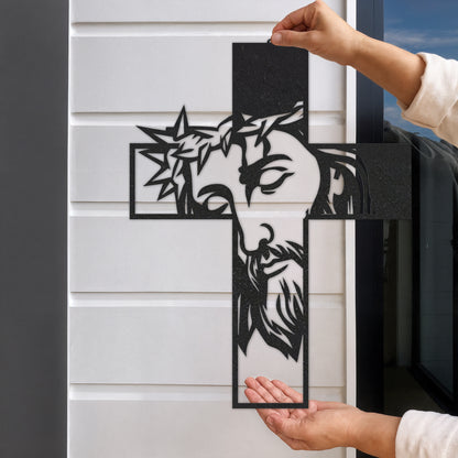 Jesus Black Metal Cross Sign