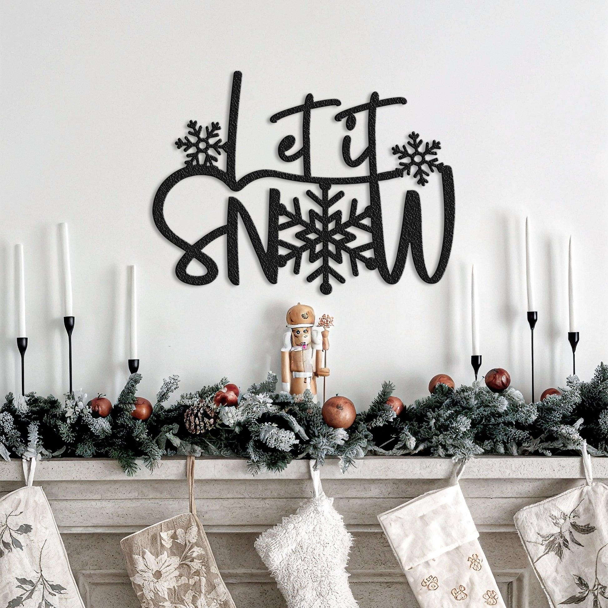 Let It Snow Steel Wall Decor