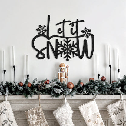 Let It Snow Steel Wall Decor