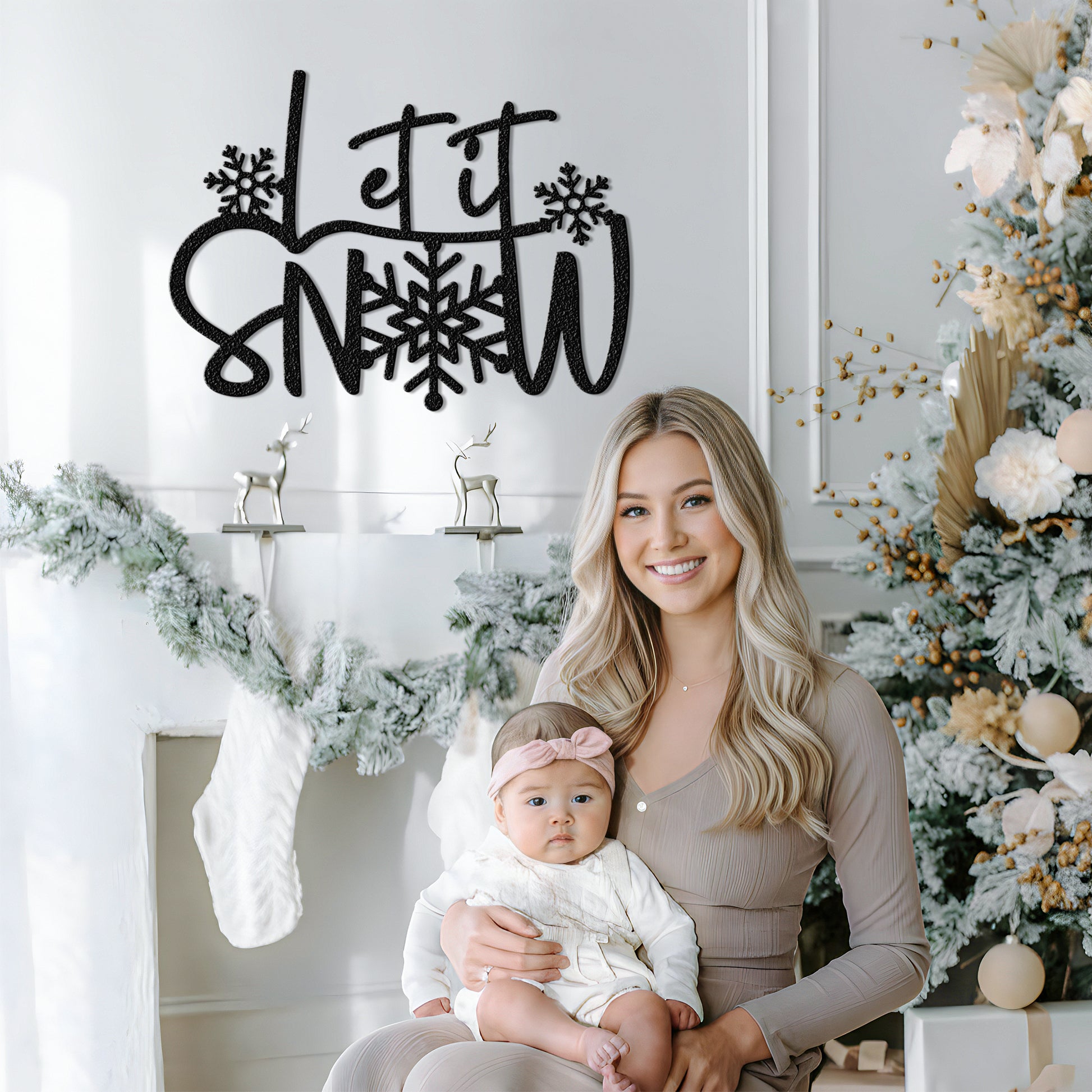 Let It Snow Steel Wall Decor