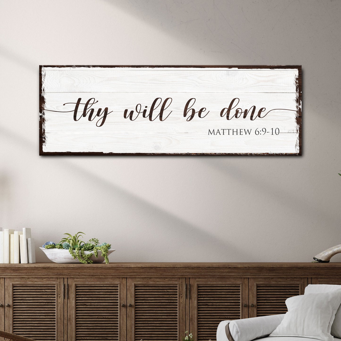 Thy Will Be Done Faith Sign II - Image by Tailored Canvases