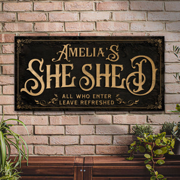 Personalized She Shed Sign II