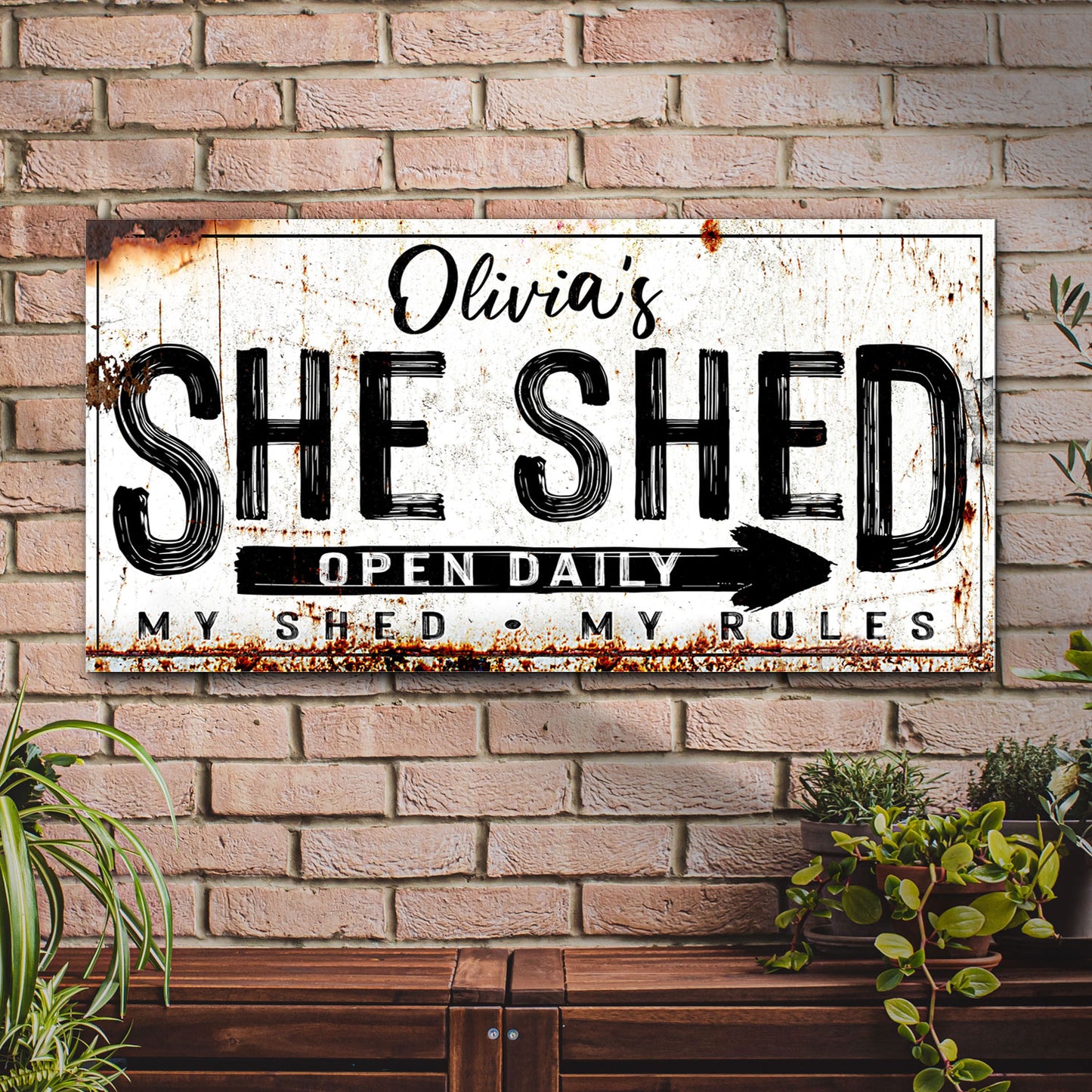 Personalized She Shed Sign XII