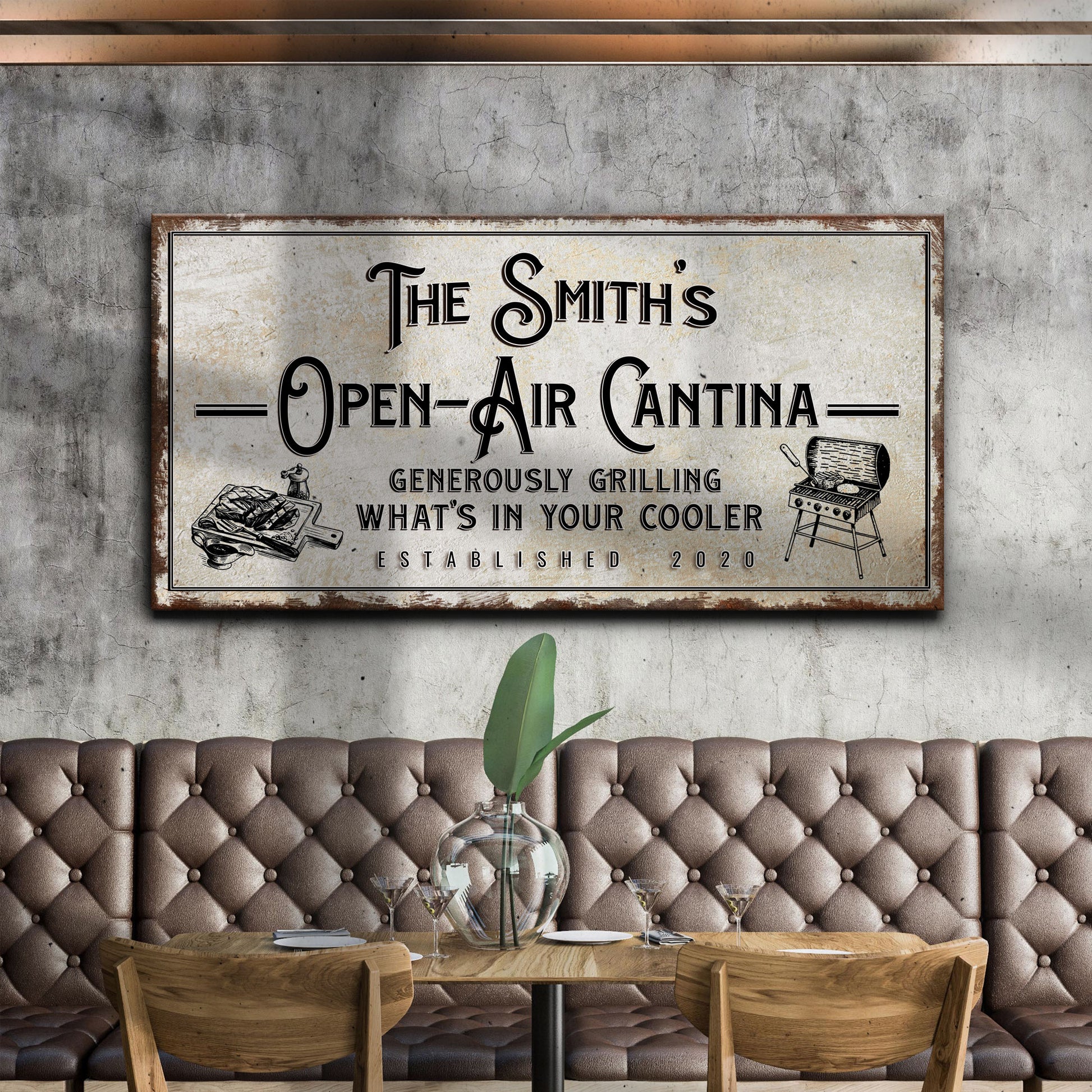 Family Open Air Cantina Sign Style 2 - Image by Tailored Canvases