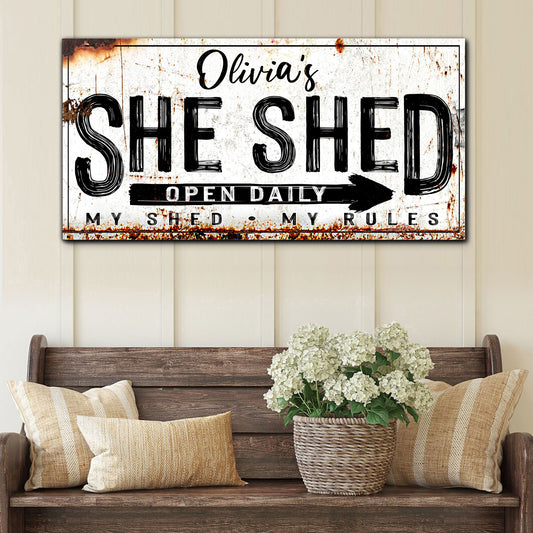 Personalized She Shed Sign XII