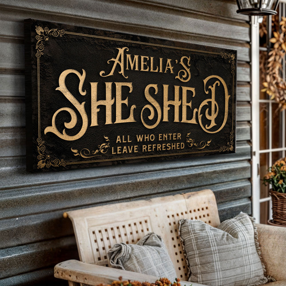 Personalized She Shed Sign II