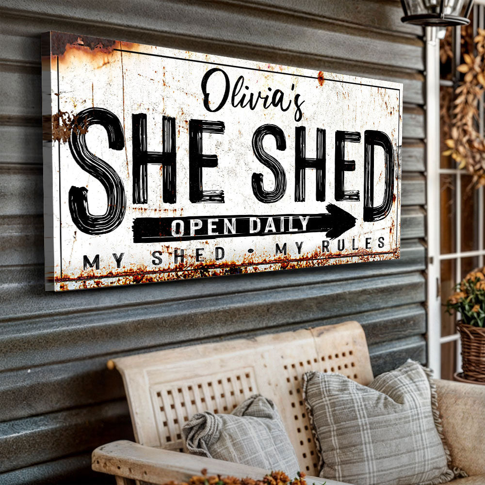 Personalized She Shed Sign XII