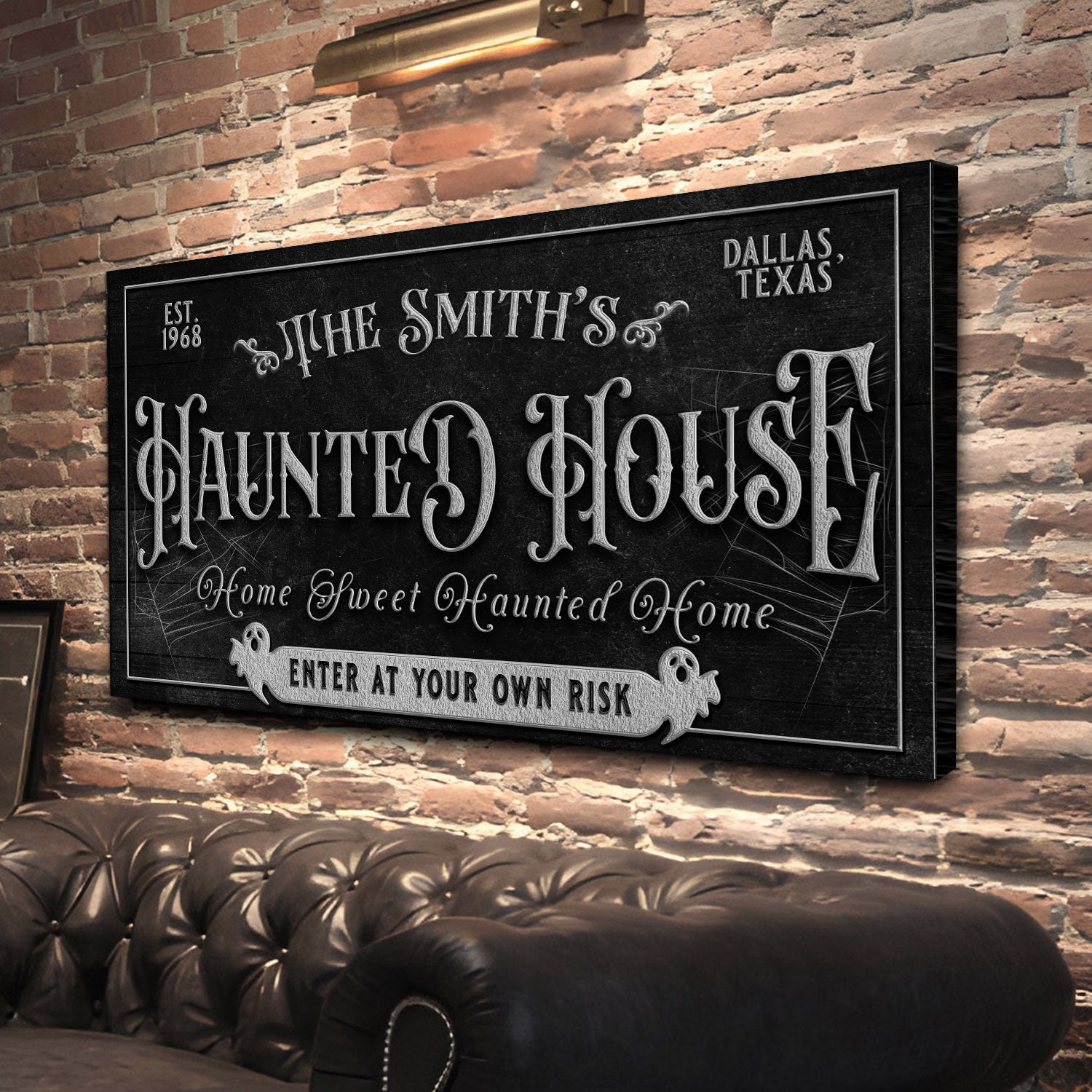 Personalized Haunted House Sign II - Image by Tailored Canvases