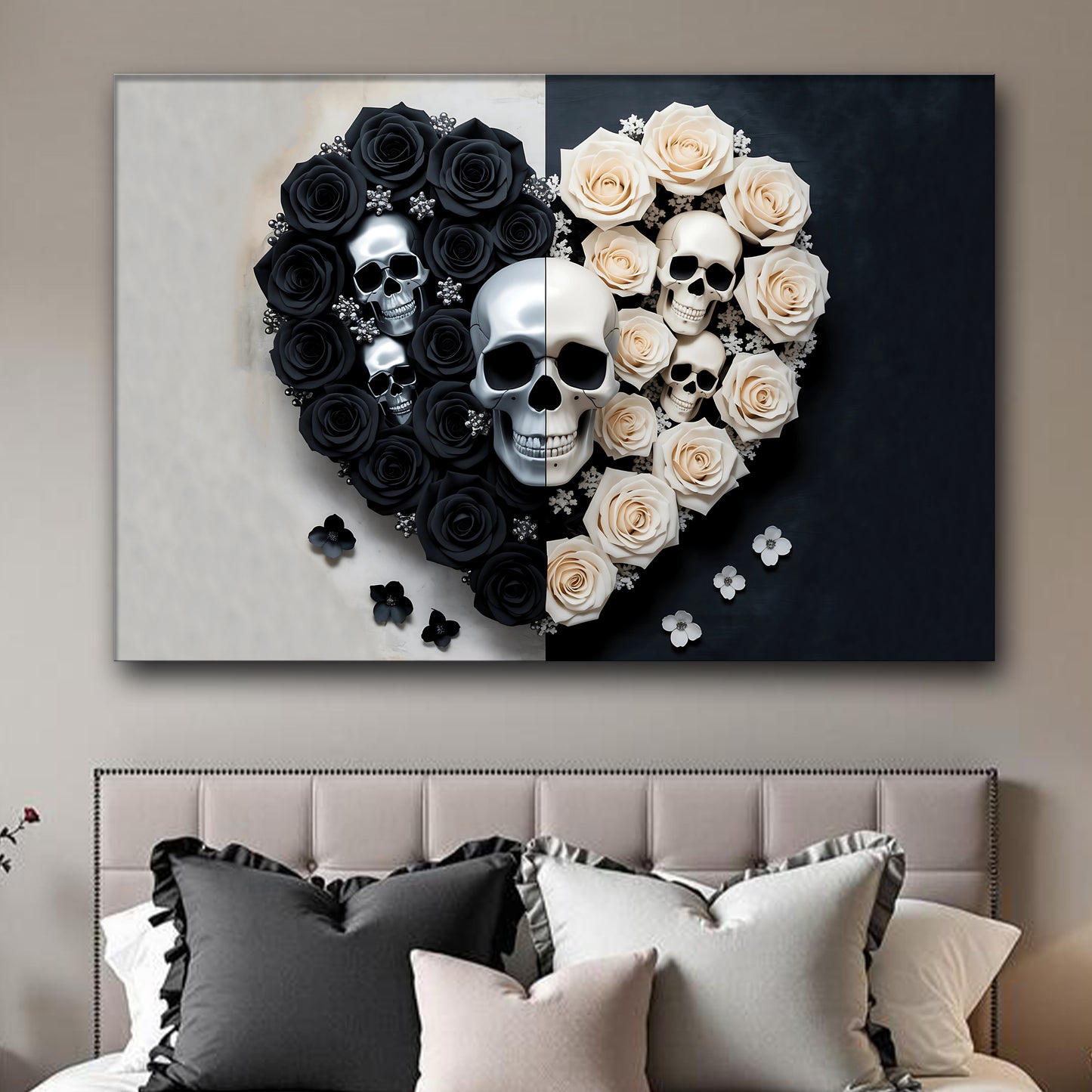 Skull and Flowers Wall Art XIII