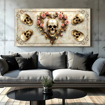 3D Vintage Skull Wall Art