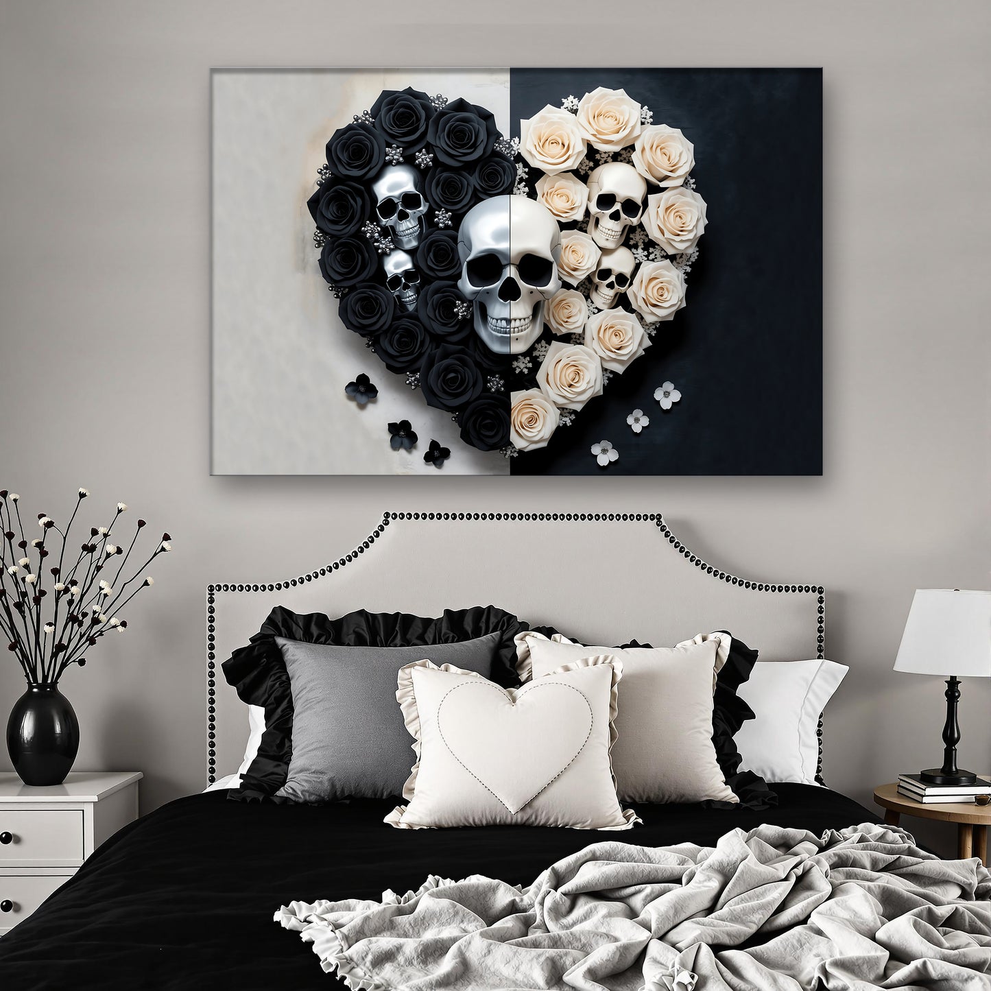 Skull and Flowers Wall Art XIII