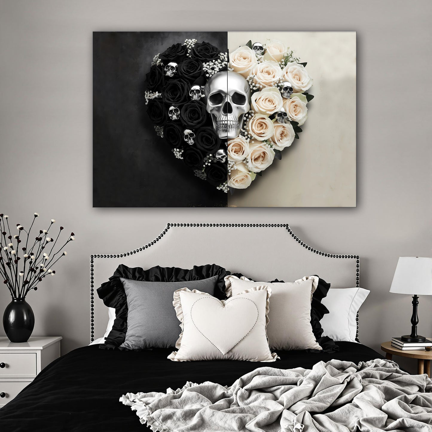 Skull and Flowers Wall Art XII