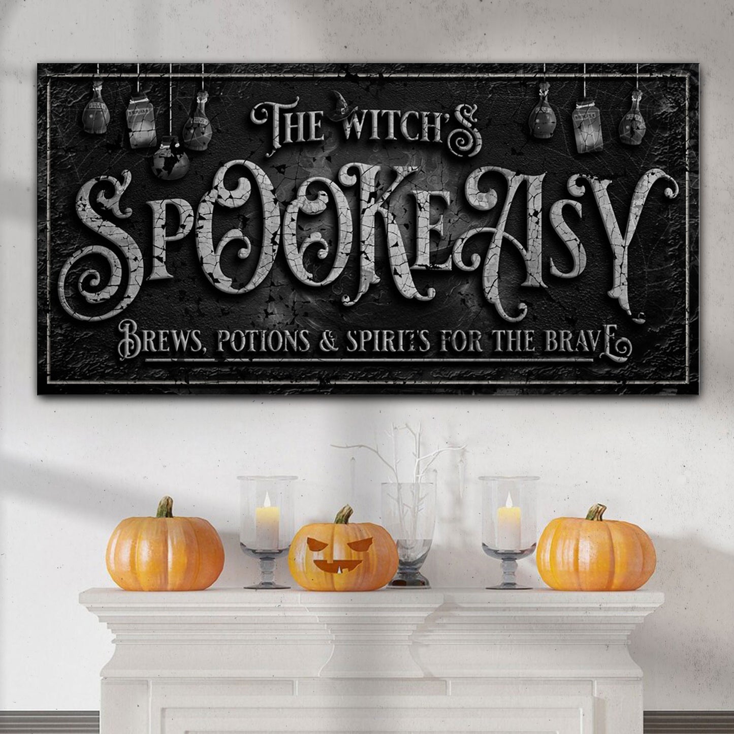 The Witch's Speakeasy Bar Halloween Sign