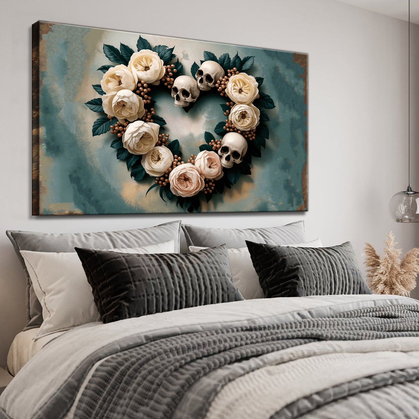 Skull and Flowers Wall Art III