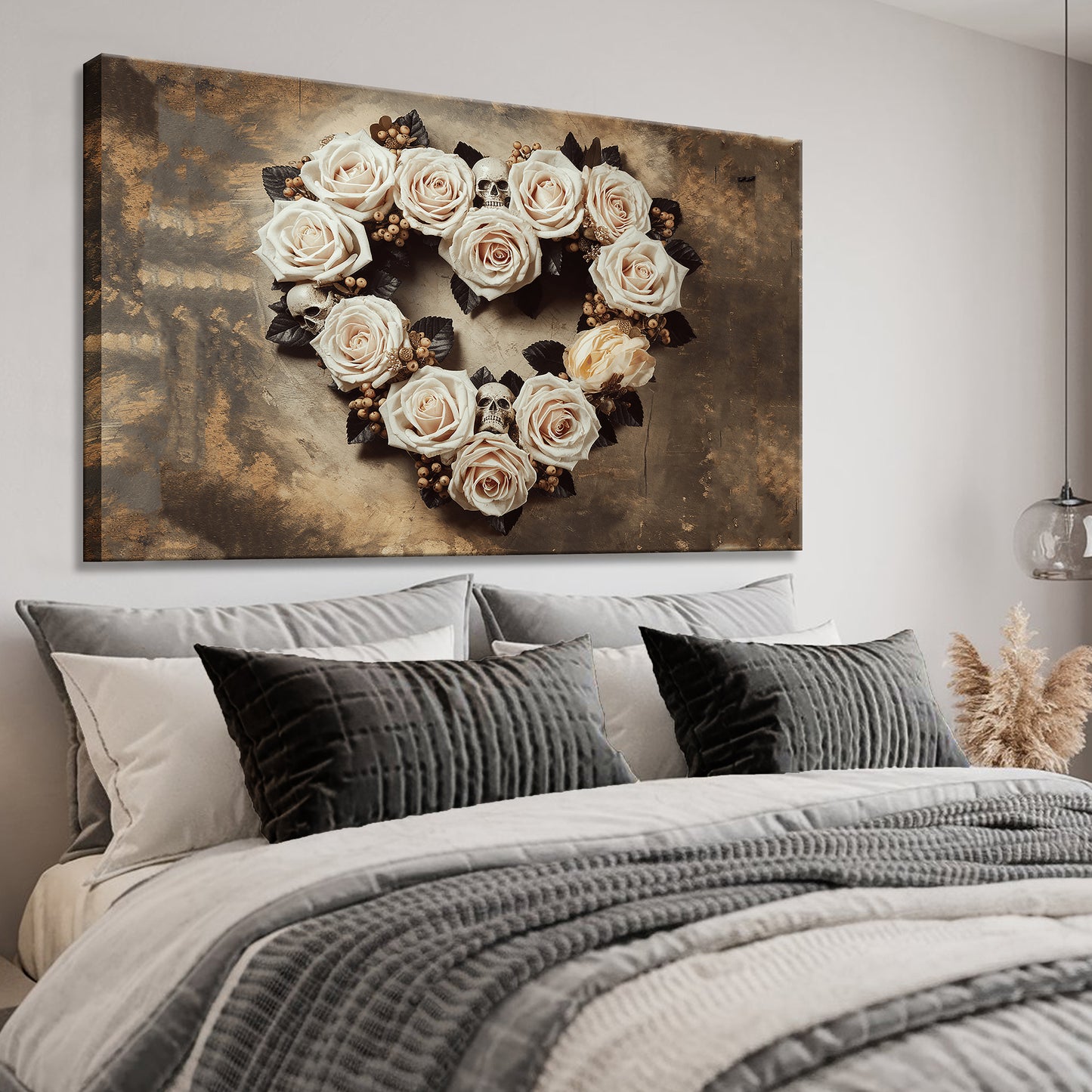 Skull and Flowers Wall Art V