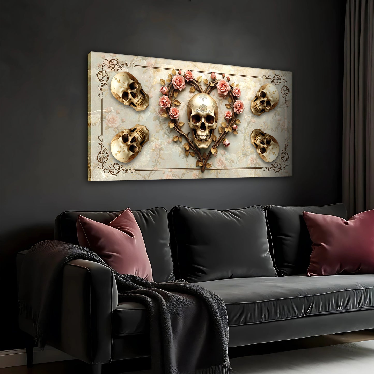 3D Vintage Skull Wall Art