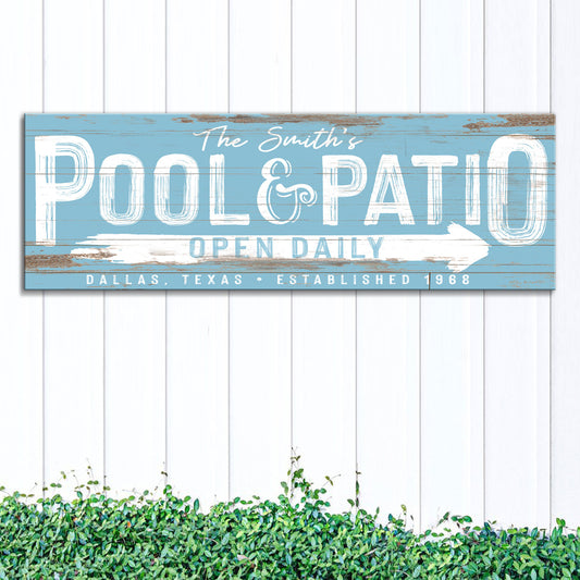 Personalized Pool And Patio Sign V