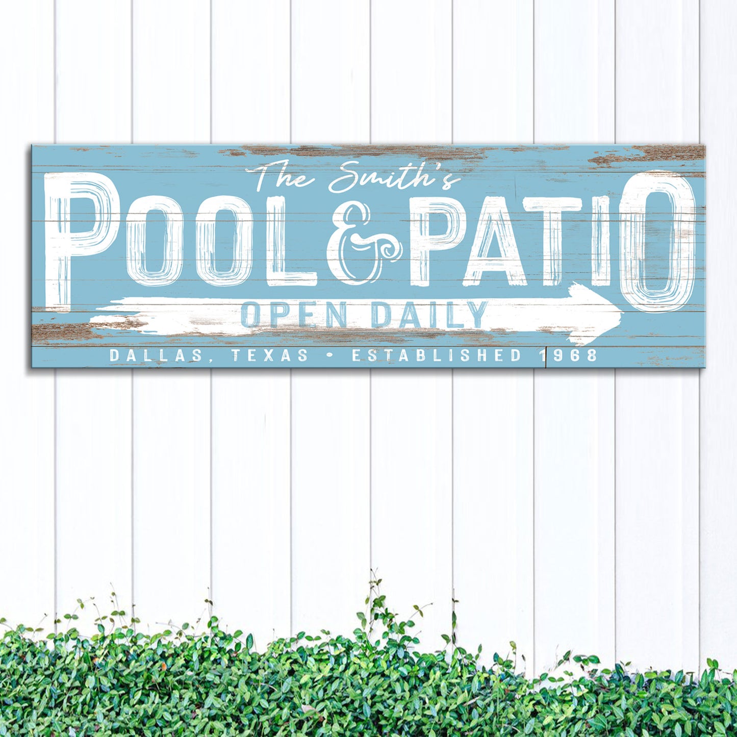 Personalized Pool And Patio Sign V